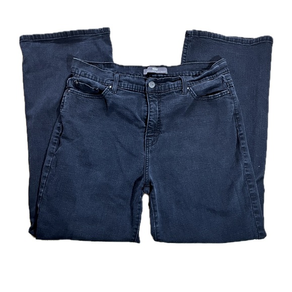 Levi's Denim - Levi’s 512 Perfectly Slimming Bootcut Denim Jeans Stretch Black Size 16 S/C